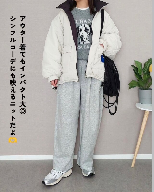 ダルメシアン柄ニット