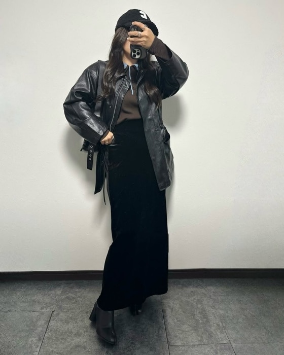 しまむら「配色2枚襟プルオーバー」