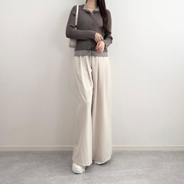 しまむら「配色ニットカーディガン」