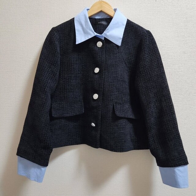 しまむら「襟付きツイードジャケット」