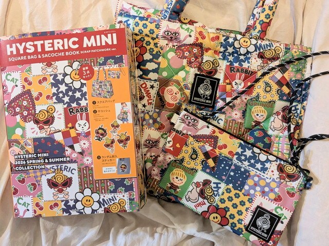 HYSTERIC MINI SQUARE BAG & SACOCHE BOOK 表紙とスクエアバッグ&サコッシュのセット