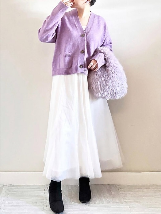 UNIQLO「スフレヤーンショートカーディガン」