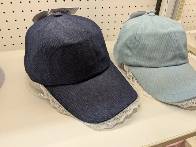 異素材ミックスのキャップ