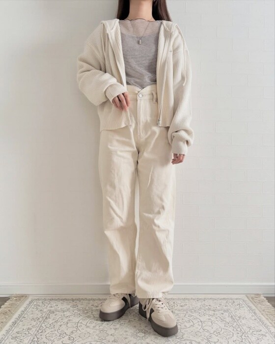 しまむら「シアーボーダープルオーバー」