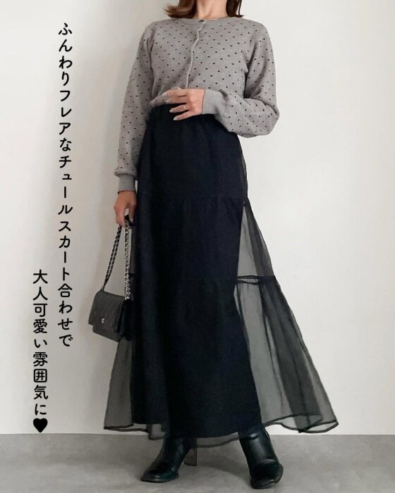 しまむら「RTN12Gドット柄カーディガン」