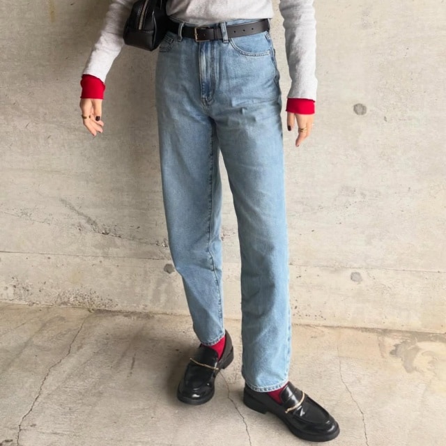 GU「ストレートアンクルジーンズ」