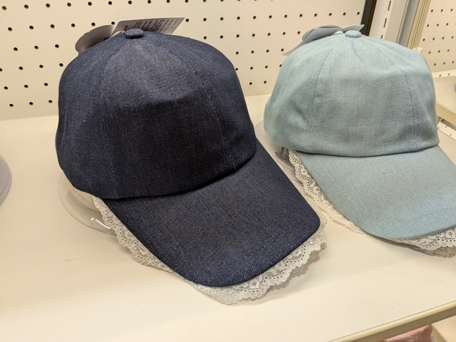 異素材ミックスのキャップ