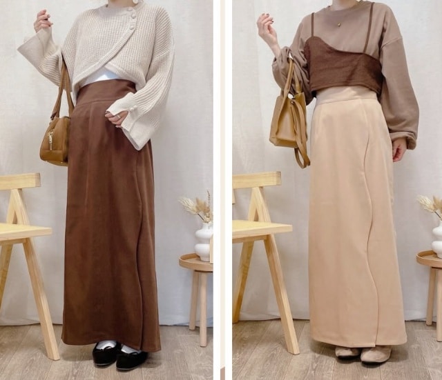 しまむら「ウェーブロングスカート」