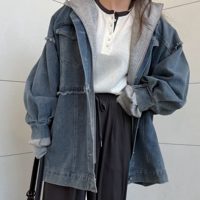 しまむら「リブ配色プルオーバー」