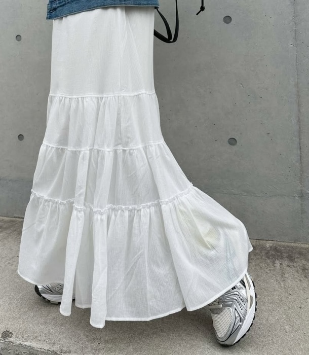 GU「ティアードフレアスカート」