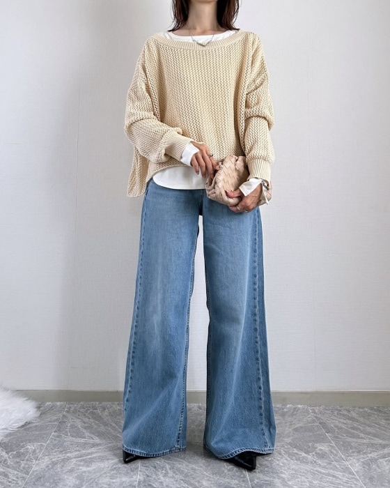 UNIQLO：C「ローライズワイドジーンズ」