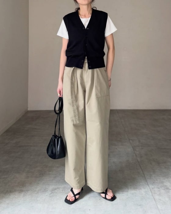 Uniqlo U「ウォッシャブルボタンダウンニットベスト」