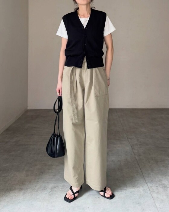 Uniqlo U「ウォッシャブルボタンダウンニットベスト」