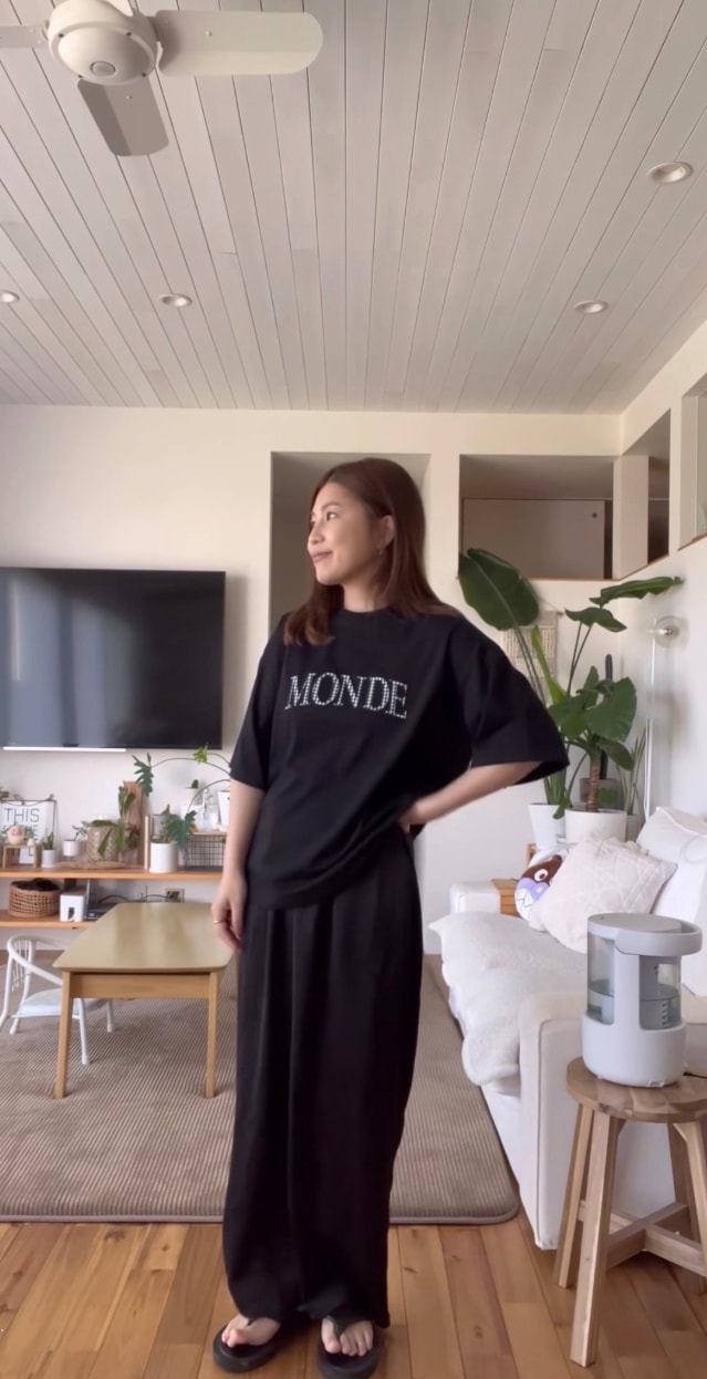チェックアップリケTシャツ