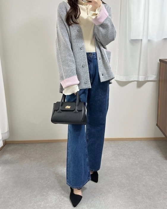 GU「デニムタックトラウザー」