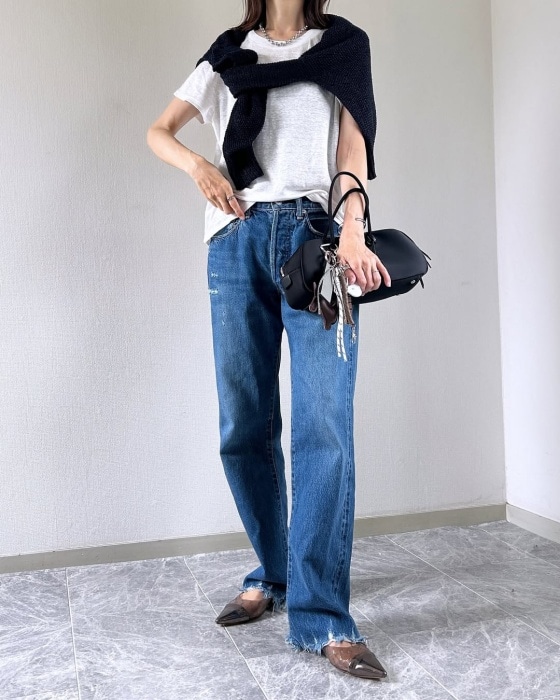 UNIQLO and COMPTOIR DES COTONNIERS「リネンクルーネックT」