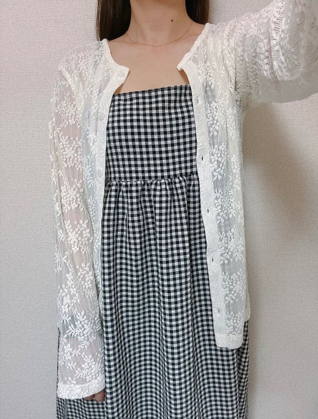 透け感カーディガン