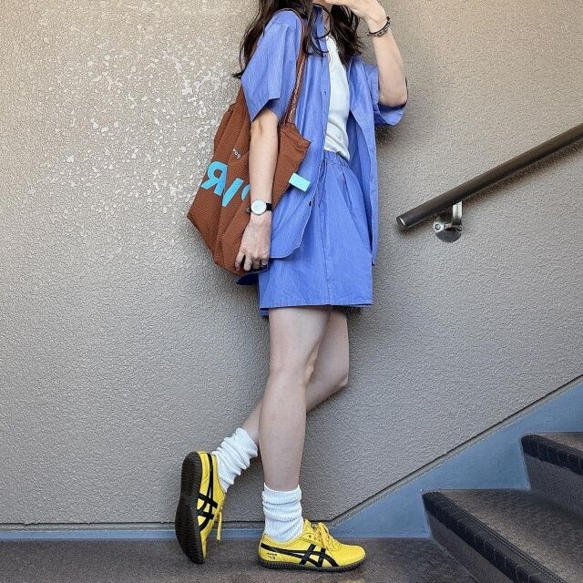 しまむら「ストライプハーフパンツ」