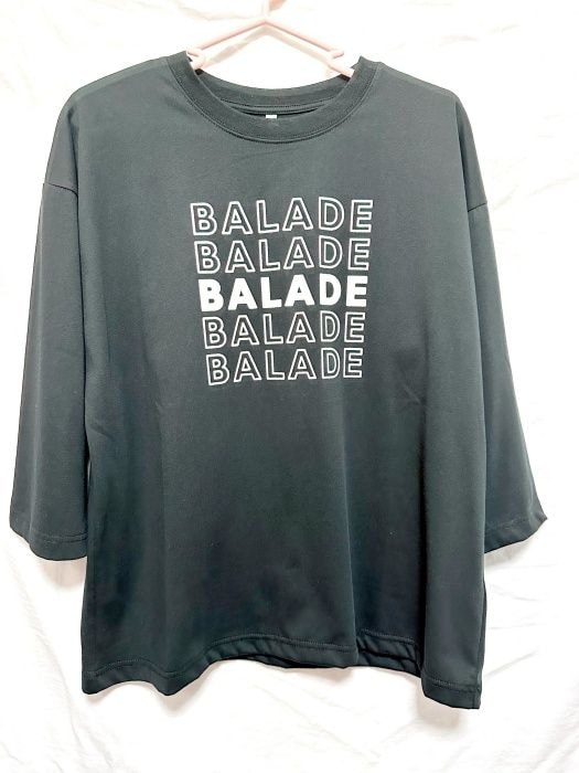 しまむら「7分袖5段フロッキーTシャツ」