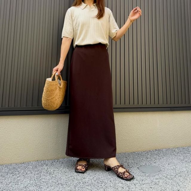メンズライクなスキッパー衿で今っぽく