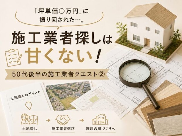 「坪単価○万円」に振り回された…。施工業者探しは数字だけでは決められない！50代後半の新築施工業者クエスト②