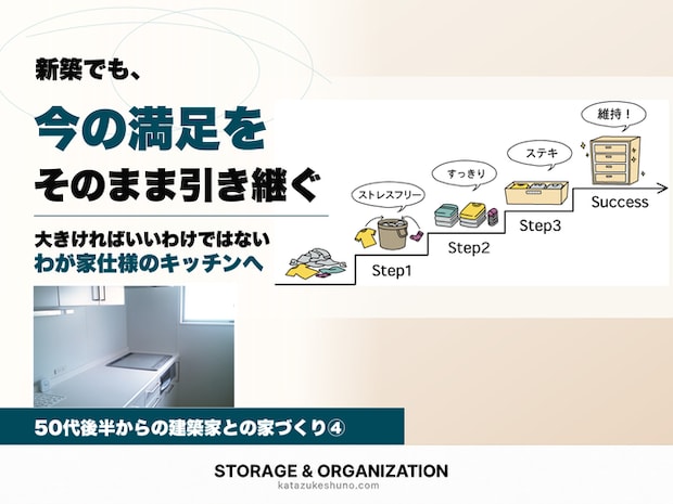 新築だから全部変える? 2012年のリノベで得た「満足」を引き継ぐキッチンプラン【50代後半からの建築家との家づくり④】