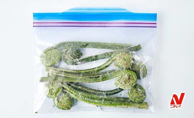 【こごみの冷凍保存方法】冷凍すれば2週間保存可能!かためにゆでるのが◎