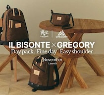 イル ビゾンテ×グレゴリーの再びのコラボ！特別仕様バッグ3型が登場