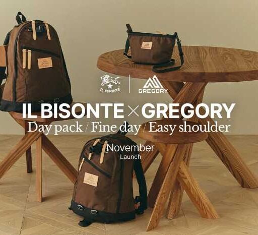 イル ビゾンテ×グレゴリーの再びのコラボ！特別仕様バッグ3型が登場