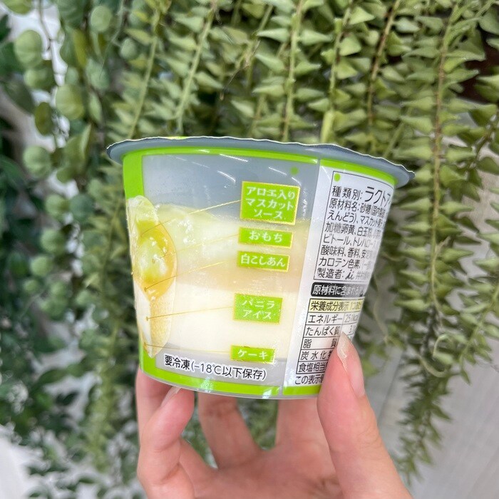 井村屋のやわもちアイス パフェ マスカット③