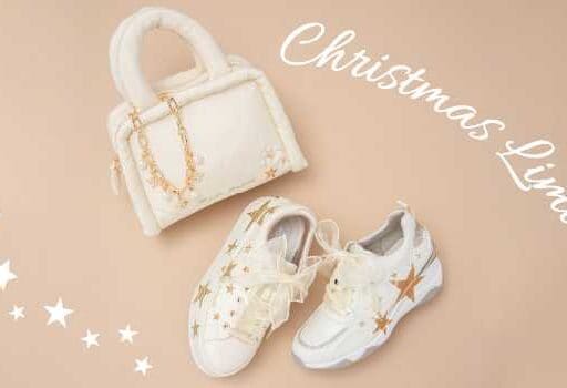 プラスダイアナのクリスマス限定♡星とパールが輝く新作スニーカー&バッグ