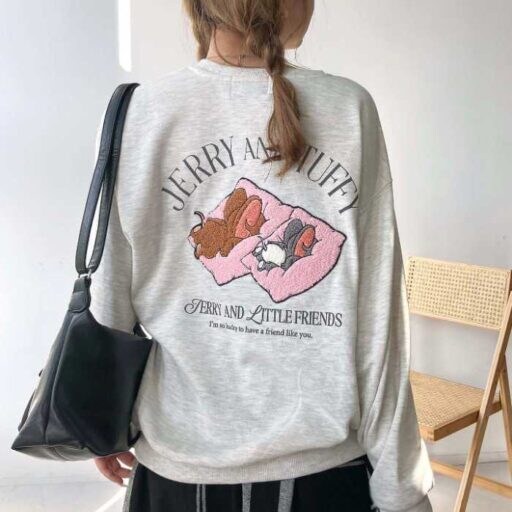 AS KNOW AS plus×トムとジェリー♡刺繍スウェットで毎日かわいく