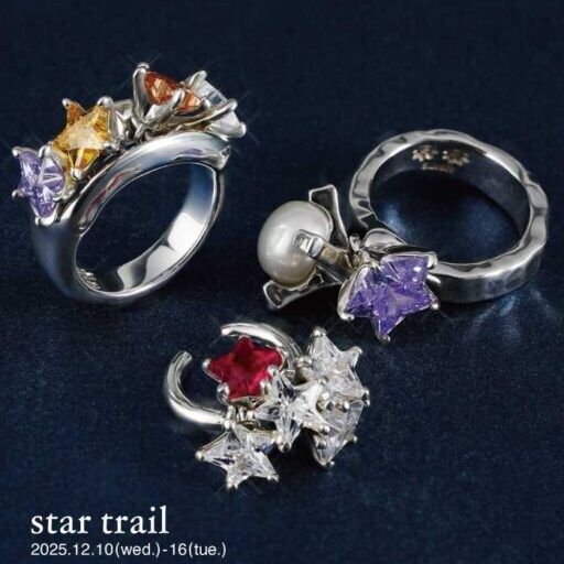 クリスマスに輝くe.m.のstar trail♪選べる9色ストーンで私だけの星を纏う