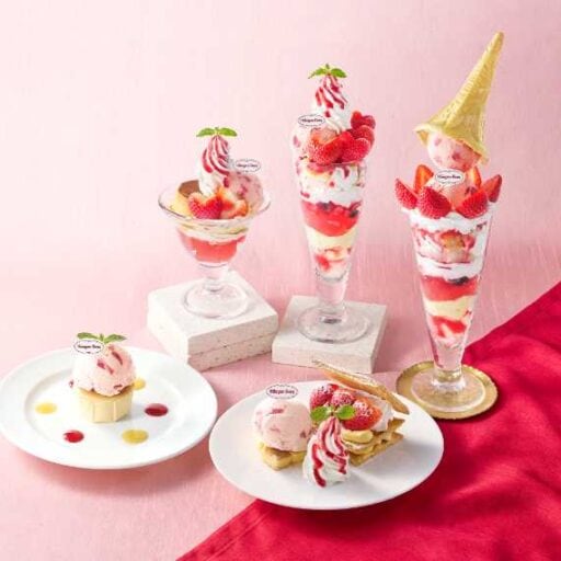 【ジョナサン】ハーゲンダッツ×いちごスイーツ！冬限定の贅沢パフェ登場