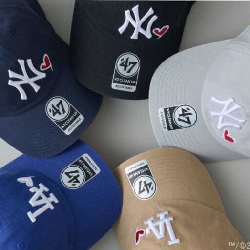 フォーティーセブンから新作♡ハートアイコンが可愛いMLBキャップ登場