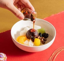 船橋屋の年末年始限定「迎春あんみつ」♡新年を祝う華やか和スイーツ