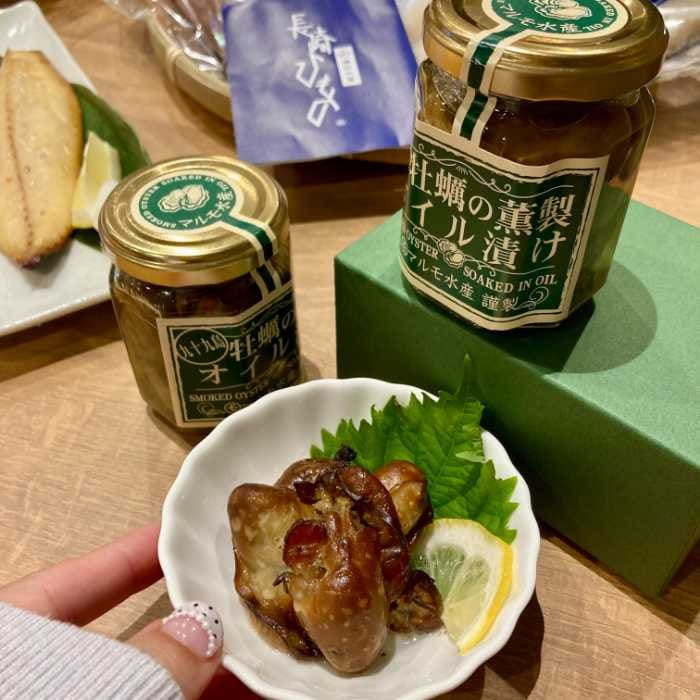 マルモ水産の九十九島かきの燻製オイル漬け