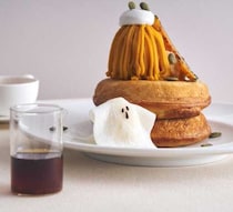 北海道産かぼちゃが主役♡ビブリオテークのハロウィンパンケーキ