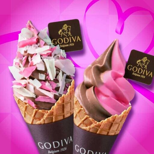 ゴディバのソフトクリームがバレンタイン限定で登場♡花びらチョコの贅沢仕立て