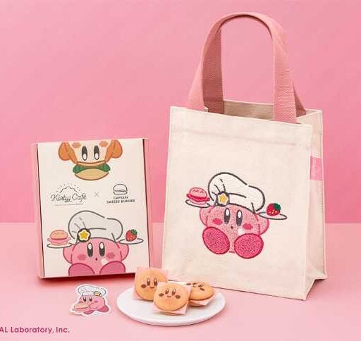 カービィカフェとキャプテンスイーツバーガーの苺バーガートートが再登場