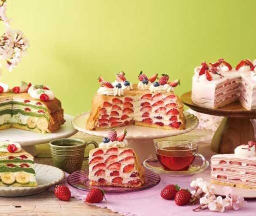 Afternoon Tea LOVE&TABLE春限定！抹茶や苺の贅沢ミルクレープ登場