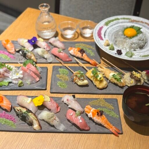 2026年3月1日オープン！華やかなお鮨に天ぷら串で昼飲み「大阪泉佐野港活鮨グランフロント大阪店」