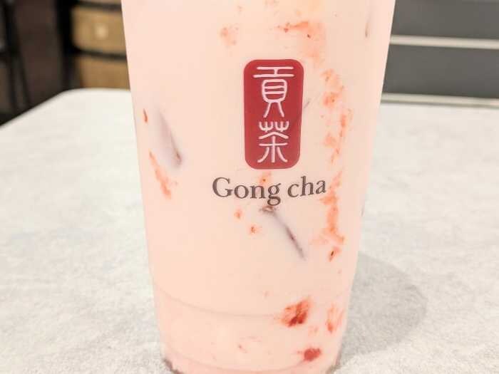 ゴンチャのいちご杏仁③