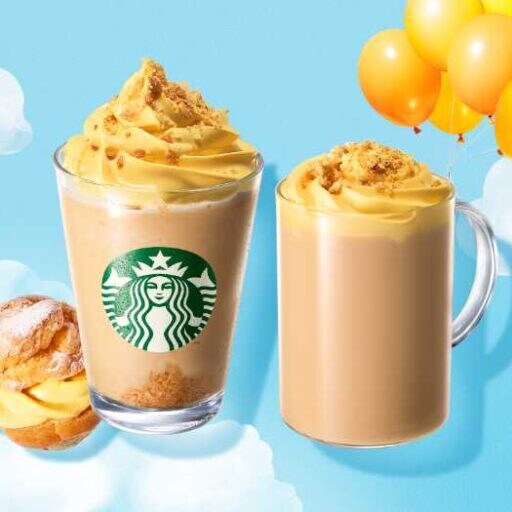スターバックス新作♡シュークリーム気分のフラペチーノ＆ラテが登場