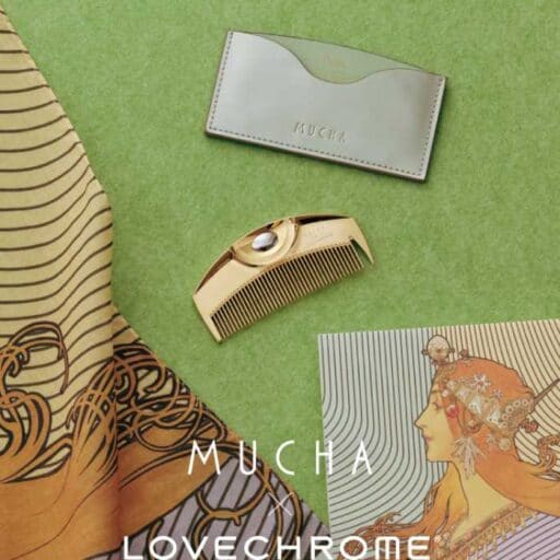 MUCHA×LOVECHROME®コラボ登場♡芸術をまとう美髪コーム＆限定ハンカチ