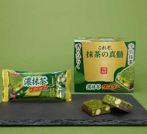 濃抹茶サンダー新登場♡ブラックサンダーから宇治抹茶の濃厚チョコ