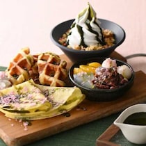 ニラックスブッフェの春限定「宇治抹茶みつ」で楽しむ♪セルフメイク抹茶スイーツ食べ放題