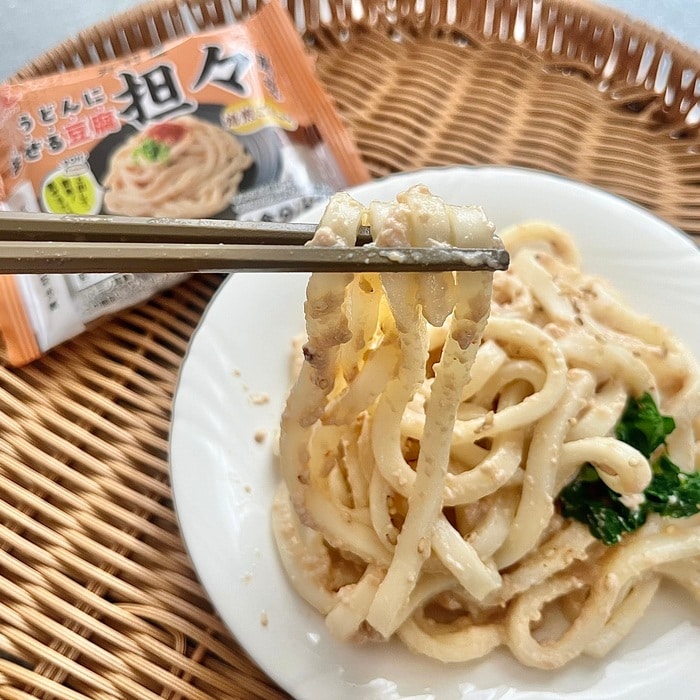 井村屋のうどんにまぜる豆腐⑦