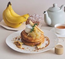 ビブリオテーク4月限定♡キャラメルバナナ×ほうじ茶パンケーキ