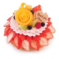 カフェコムサから母の日ケーキ♡マンゴーローズが華やか